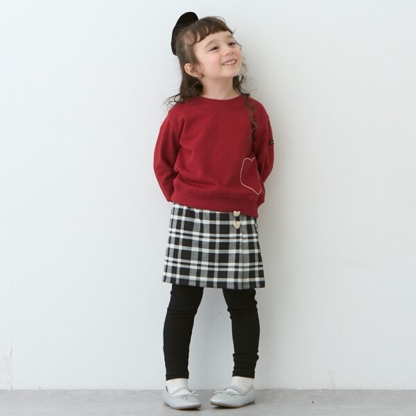 【リンク】ハート釦レギつきスカート(キッズ)