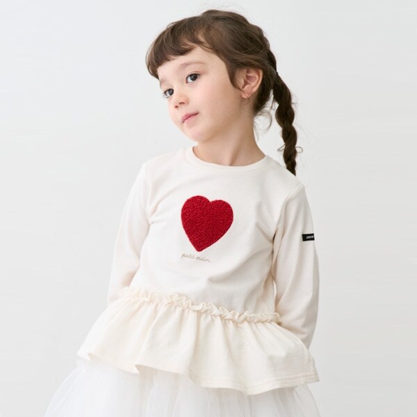 【リンク】ハートペプラムトレーナー(キッズ)