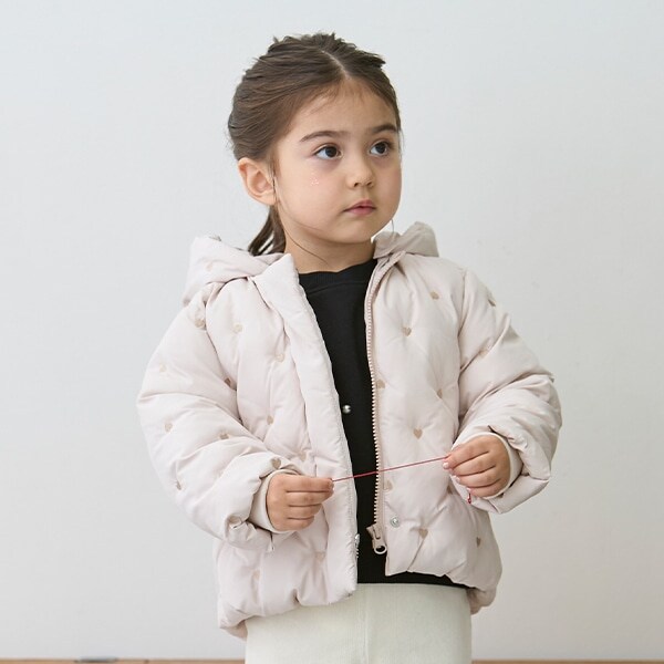 【リンク】ハート刺しゅう中綿ジャケット(キッズ)