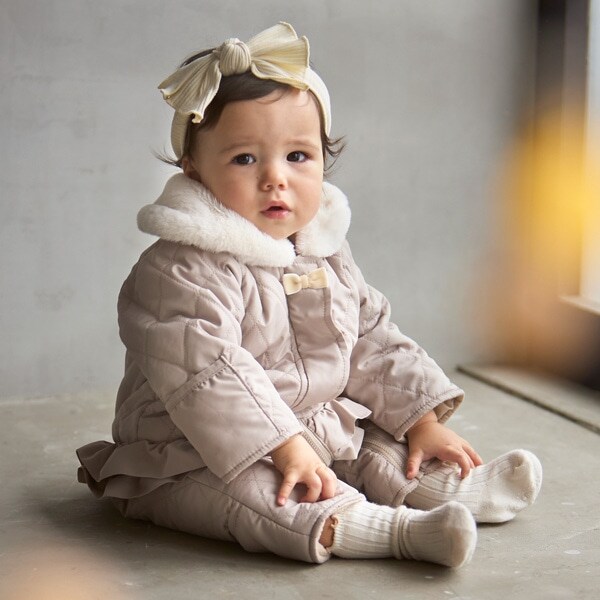 【リンク】キルトフリルジャンプスーツ(ベビー)