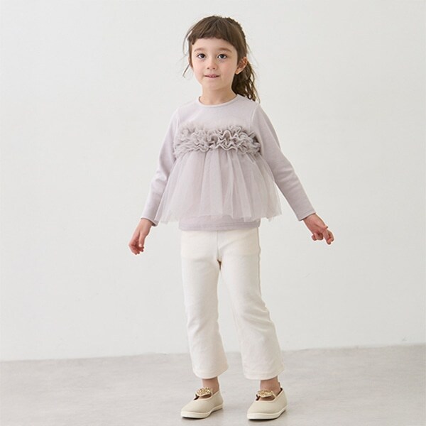 【防汚加工/リンク】ストレッチフレアパンツ