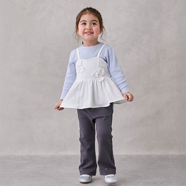 【防汚加工/リンク】ストレッチフレアパンツ