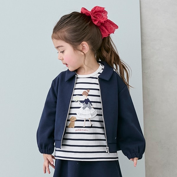 【リンク/花粉防止】zipカットブルゾン(キッズサイズ)