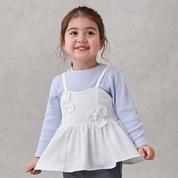 【リンク】花ビスチェ長Tセット(キッズ)