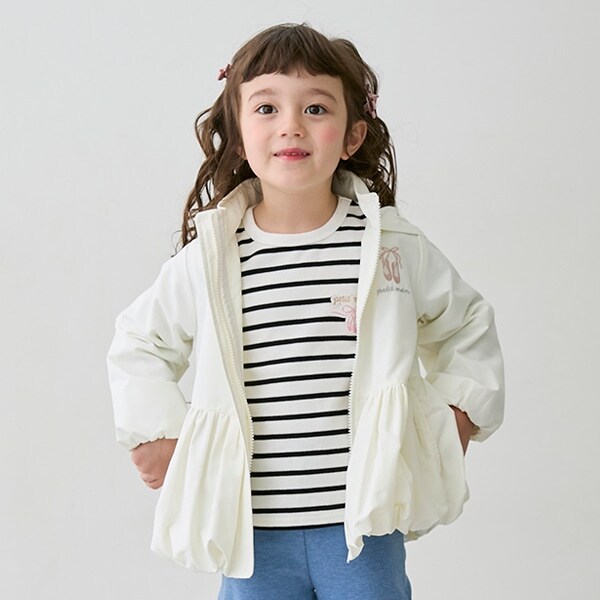 【撥水】ペプラムウィンブレ