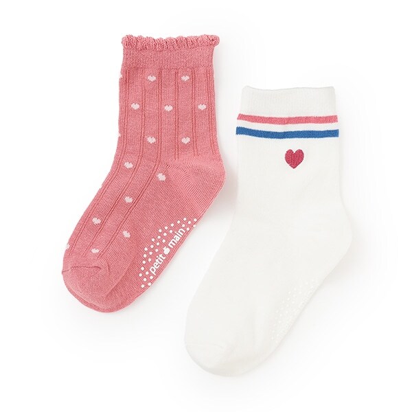 ハート・ラインクルーソックス2P