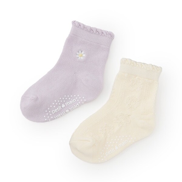 刺しゅう・フロートクルーソックス2P