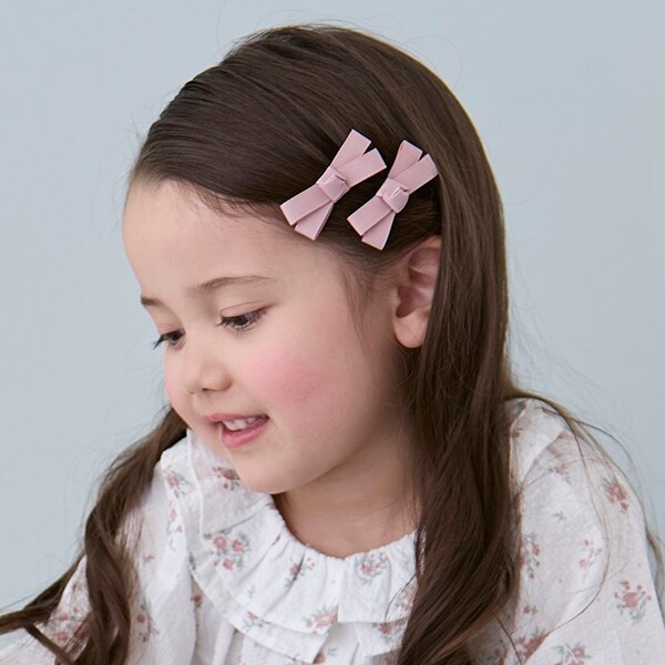 リボンヘアクリップ2P