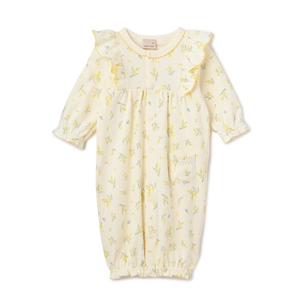 【オーガニック】肩フリル2WAYオール