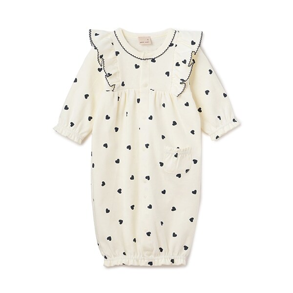 【オーガニック】肩フリル2WAYオール