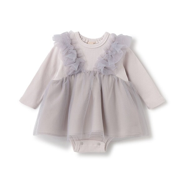 【リンク】肩フリルチュールOPロンパース