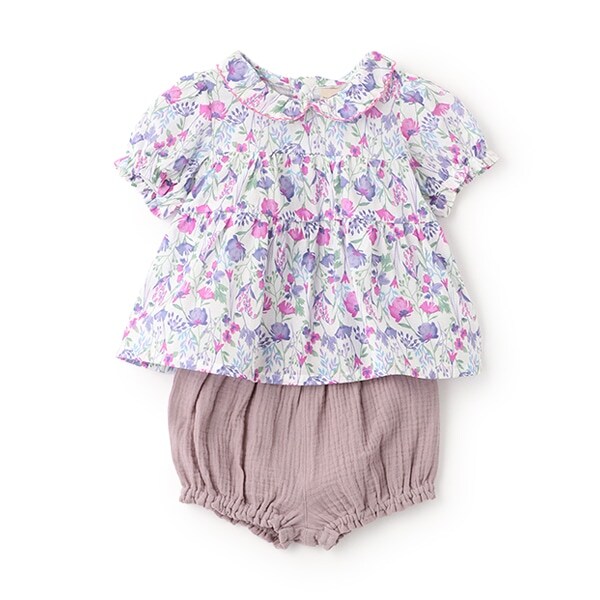 花柄チュニックパンツセット