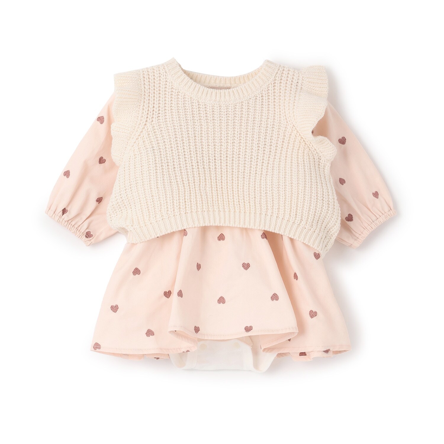 【リンク】ベストつきワンピース(ロンパース)