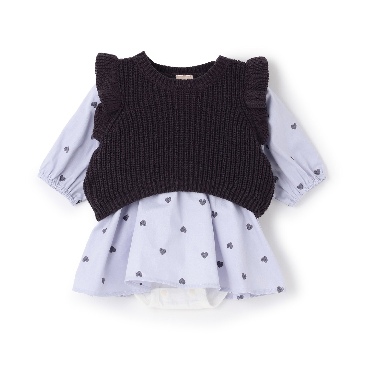 【リンク】ベストつきワンピース(ロンパース)