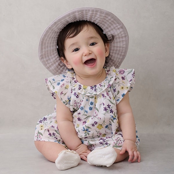 【リンク】ラメストライプ/花柄セットアップ(ベビー)