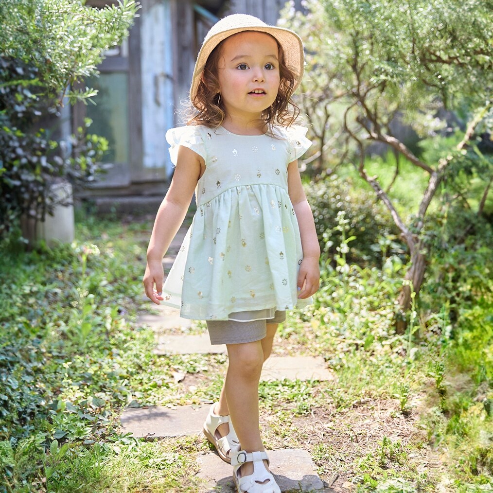 一分丈フリルショートパンツ