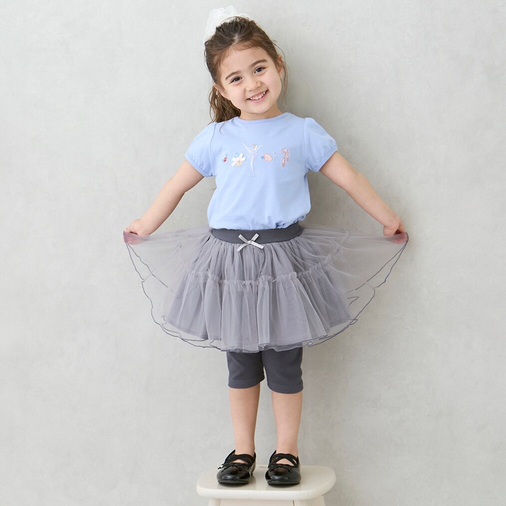 【接触冷感】5分丈レギつきチュールSK