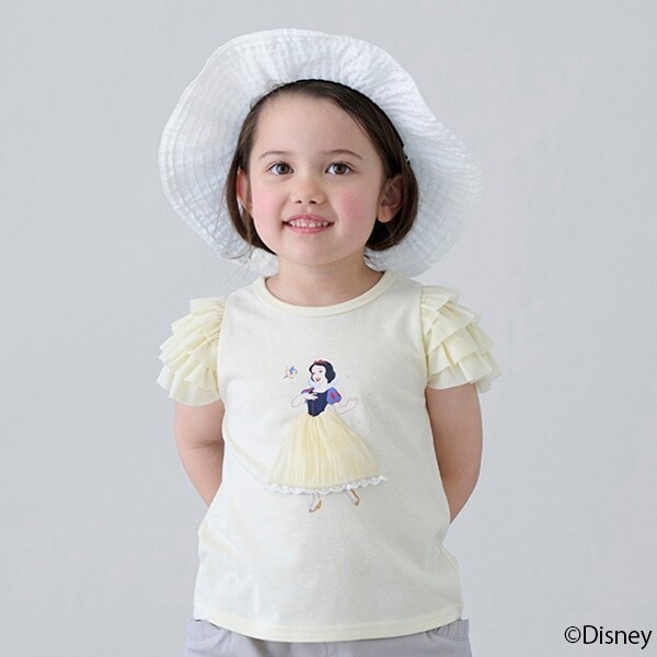 【Disney】袖チュールグラフィックT