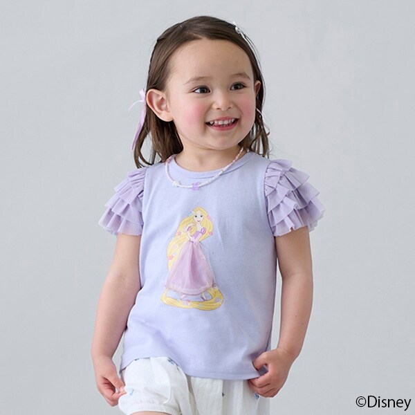 【Disney】袖チュールグラフィックT