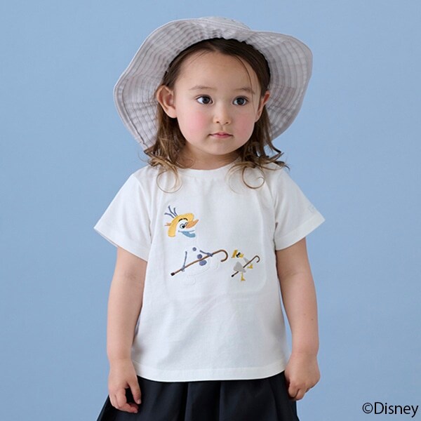 【Disney】オラフアップリケTシャツ