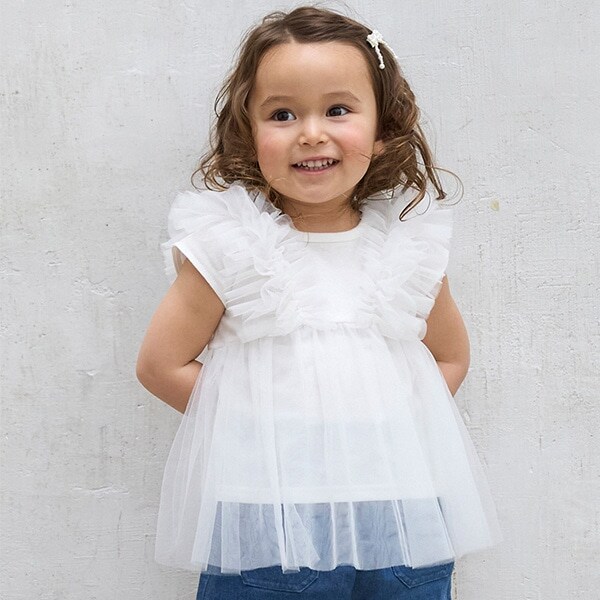 【リンク】チュールドッキング半袖T(キッズ)