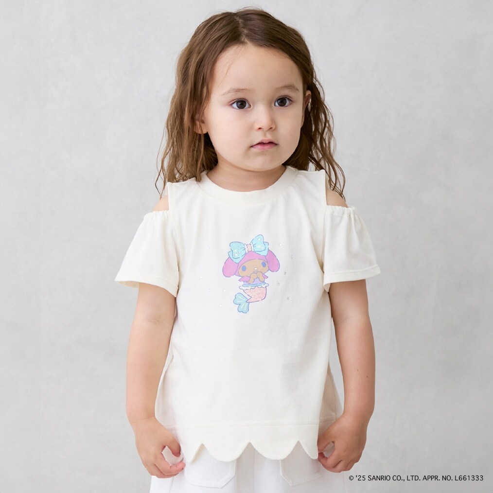 【サンリオキャラクターズ】肩あきグラフィックTシャツ