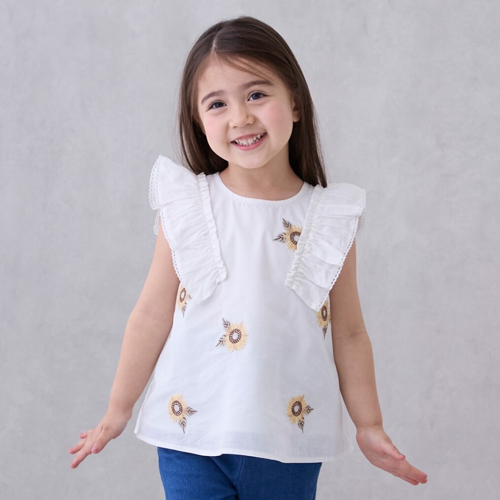 【WEB限定特別価格】ひまわり刺しゅうチュニック