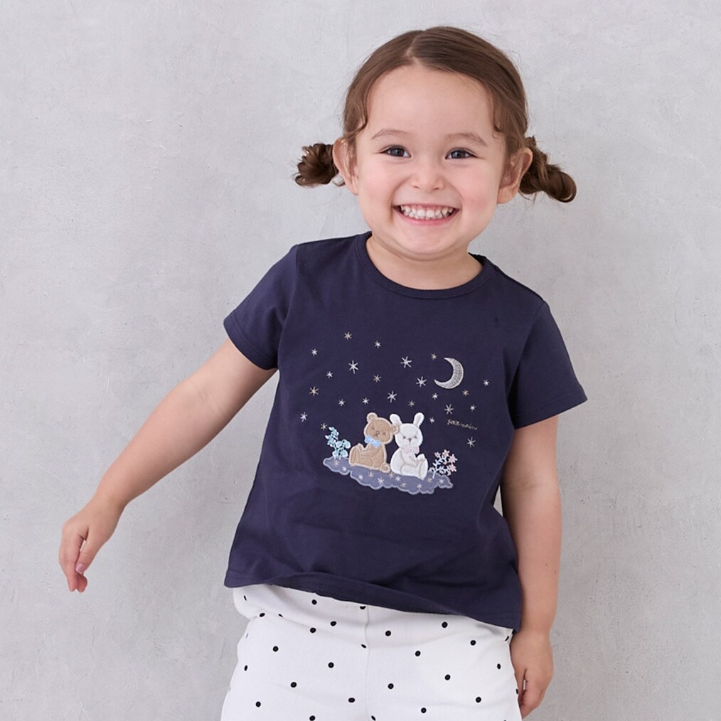 星空のpupu＆tete半袖Tシャツ