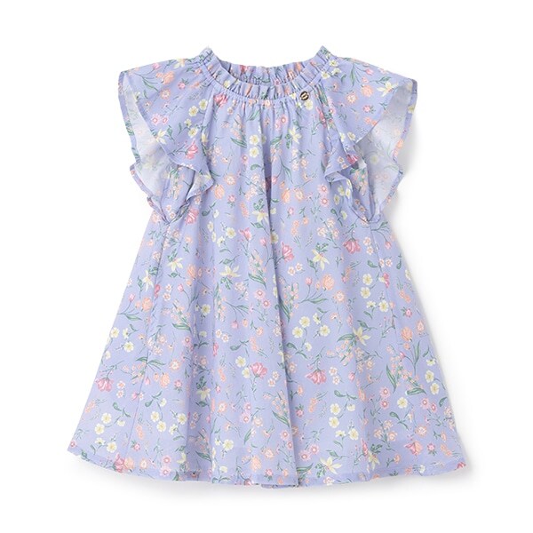 【リンク】ラメストライプ/花柄ワンピース(キッズ)