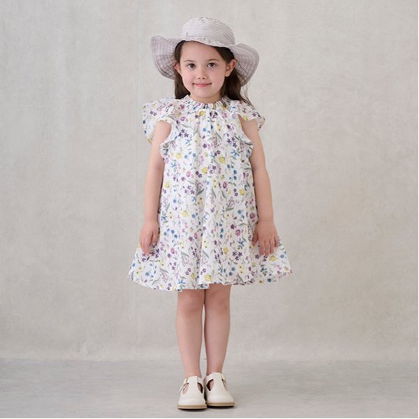 【リンク】ラメストライプ/花柄ワンピース(キッズ)