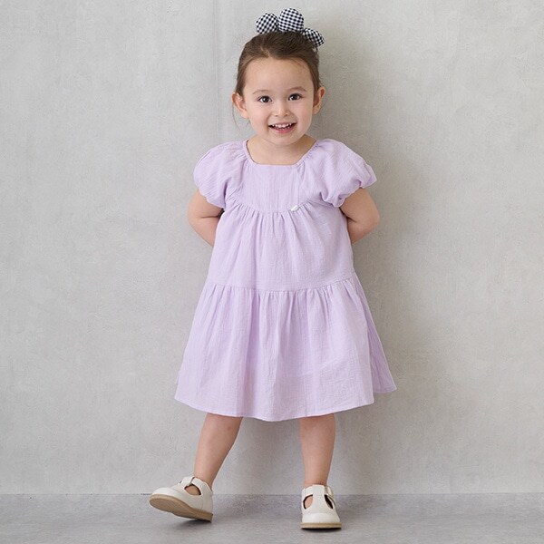 【スマイル/速乾】袖バルーンワンピ