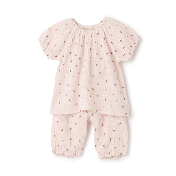 【リンク】パフスリーブWガーゼパジャマ(キッズ)