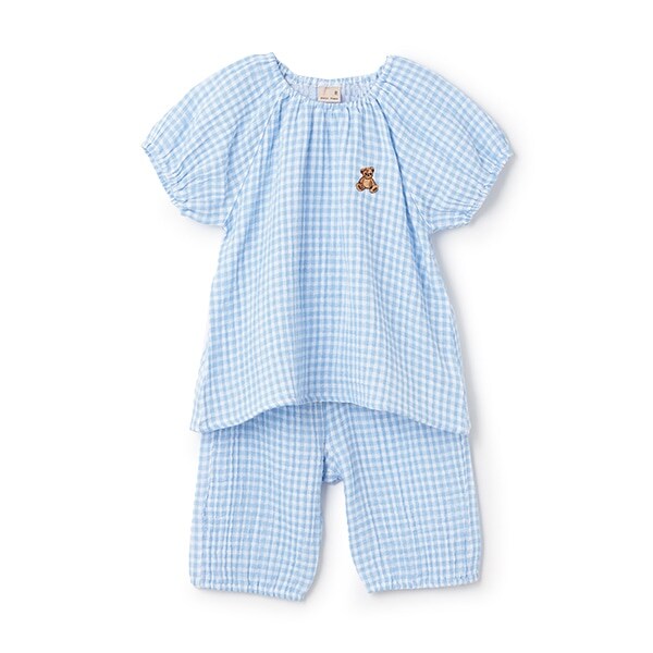 【リンク】パフスリーブWガーゼパジャマ(キッズ)