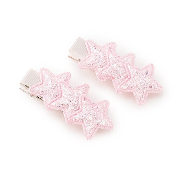 ラメ星ヘアクリップ2P