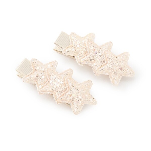 ラメ星ヘアクリップ2P