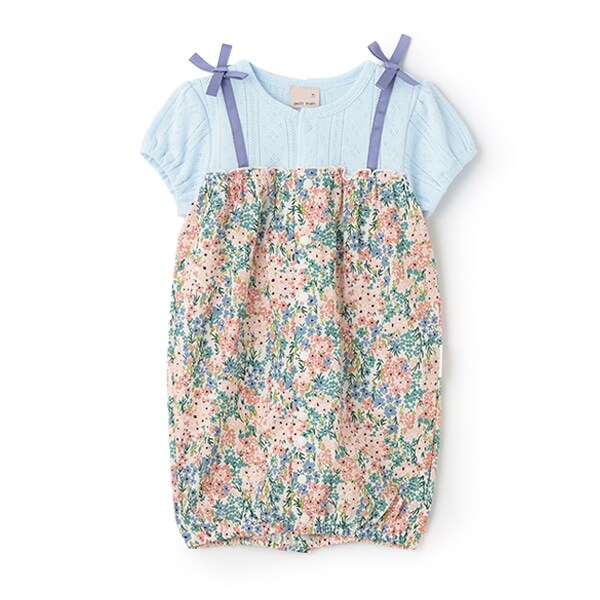 花柄切替2WAYオール