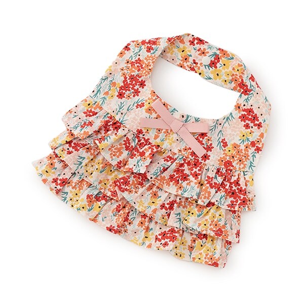 花柄切替ティアードスタイ