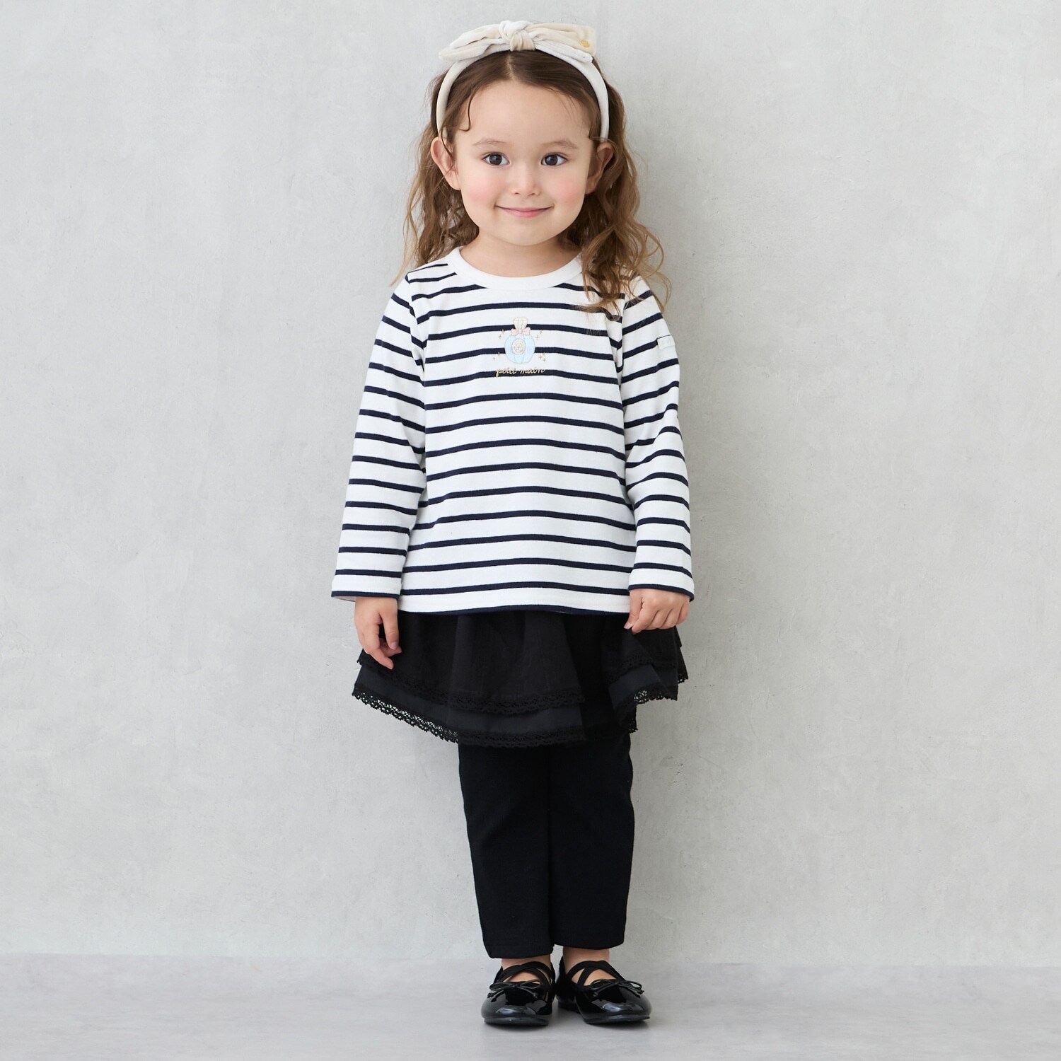 スカートつきフレアパンツ