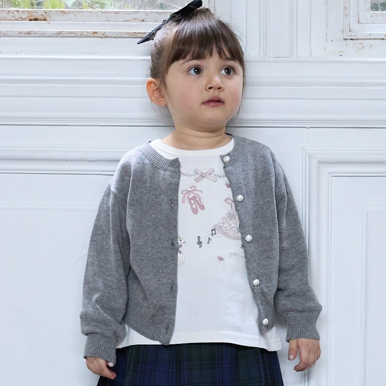 【リンク】パールボタンニットカーディガン