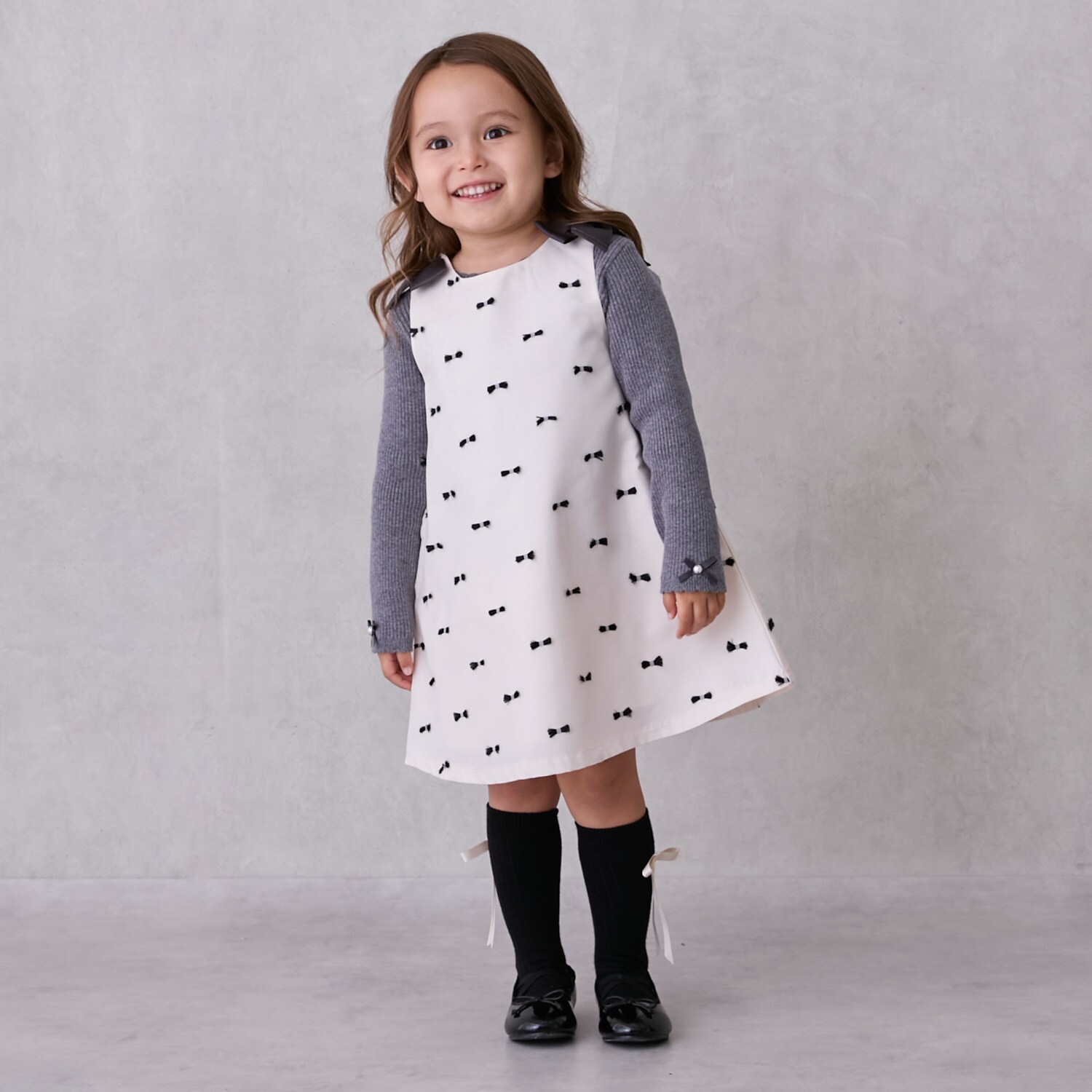 【リンク】肩リボンジャンパースカート