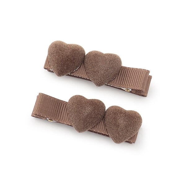 ハートヘアクリップ 2P