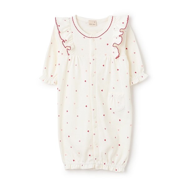 【オーガニック】肩フリル2WAYオール