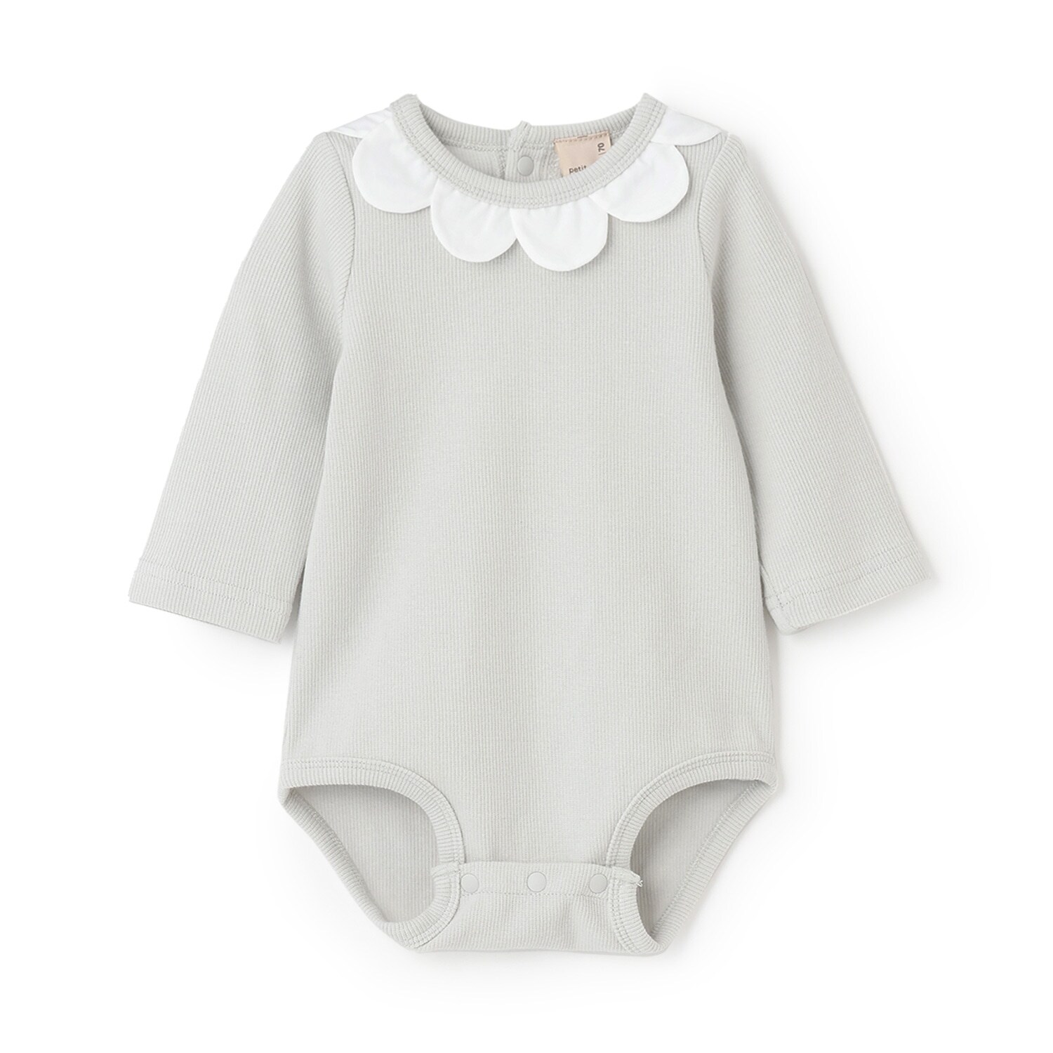 スカラップ衿ロンパース