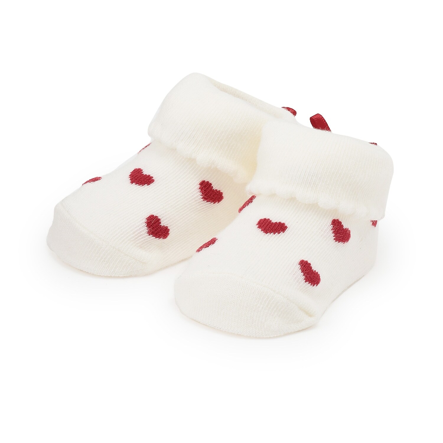 後ろリボンハートカップソックス