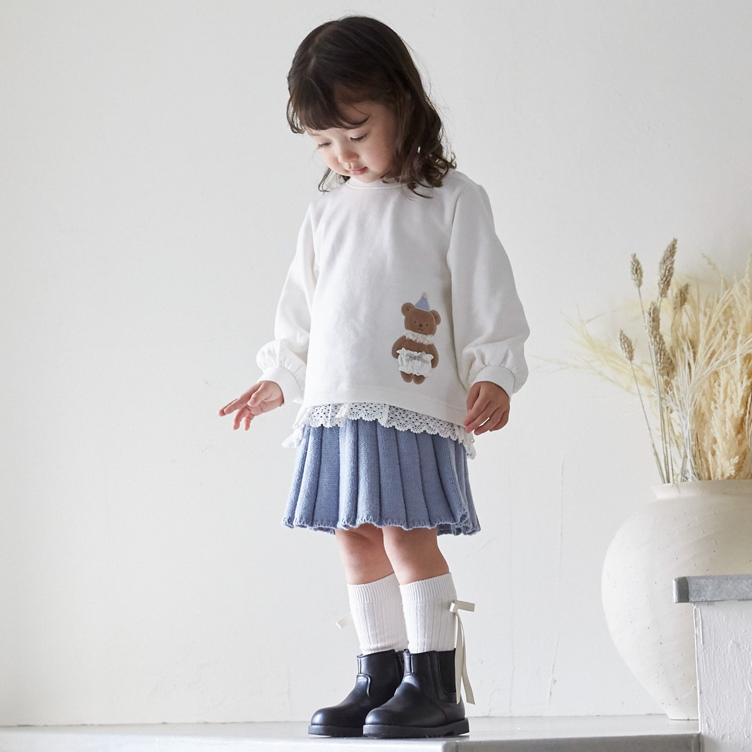 ニットプリーツスカート