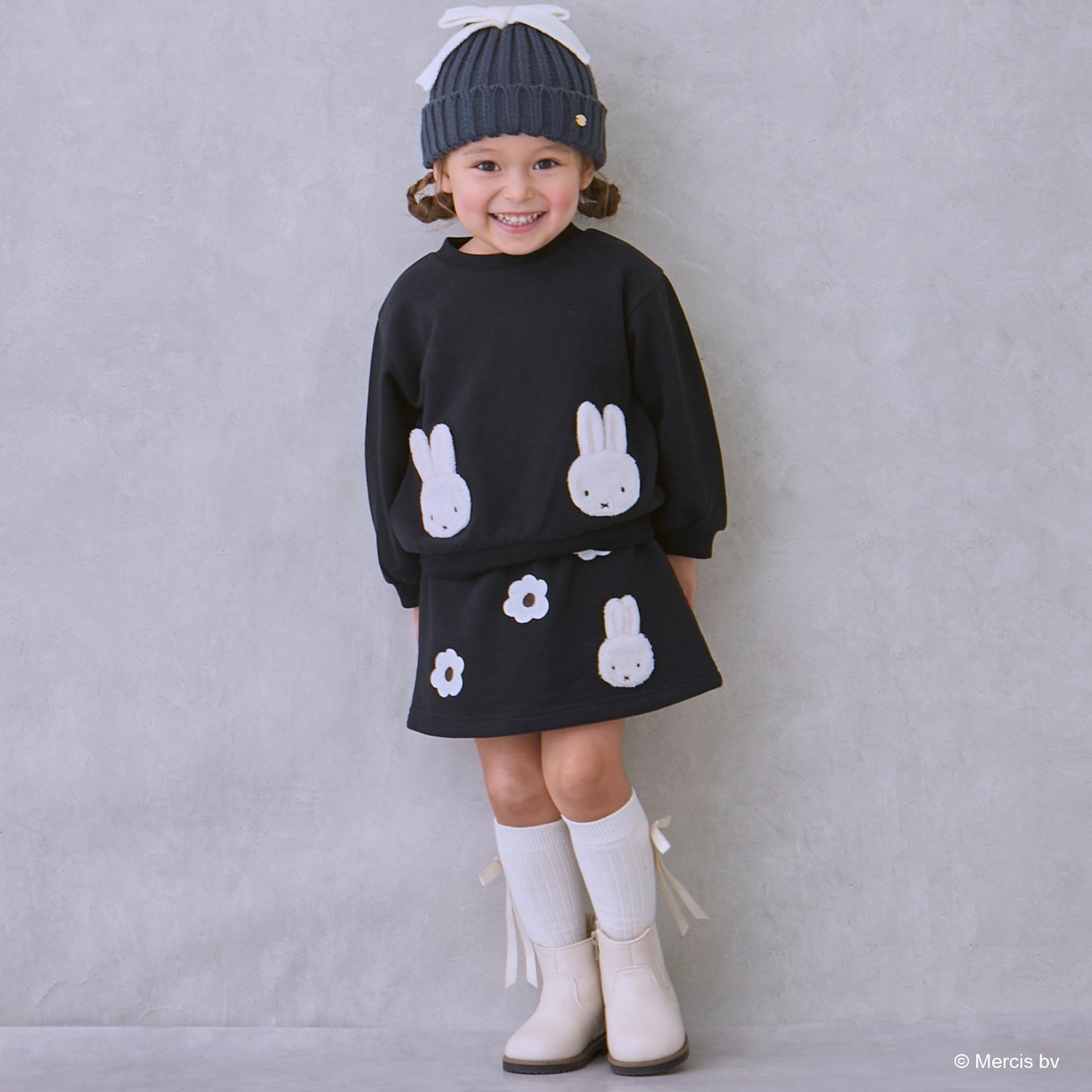 【miffy】お花刺しゅうスカパン