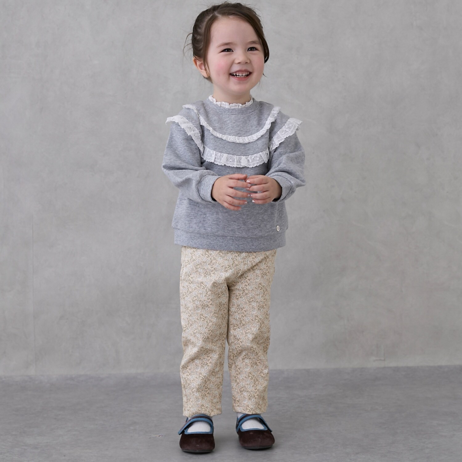 【裏起毛/スマイル】ゆったりパンツ