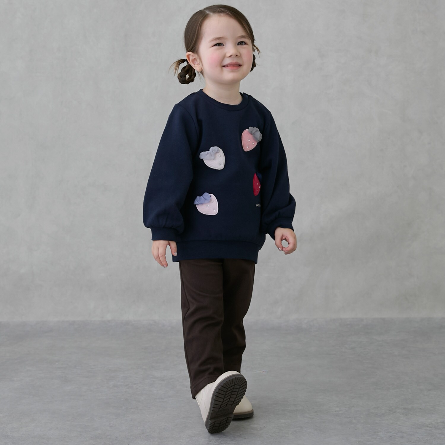 【裏起毛/スマイル】ゆったりパンツ