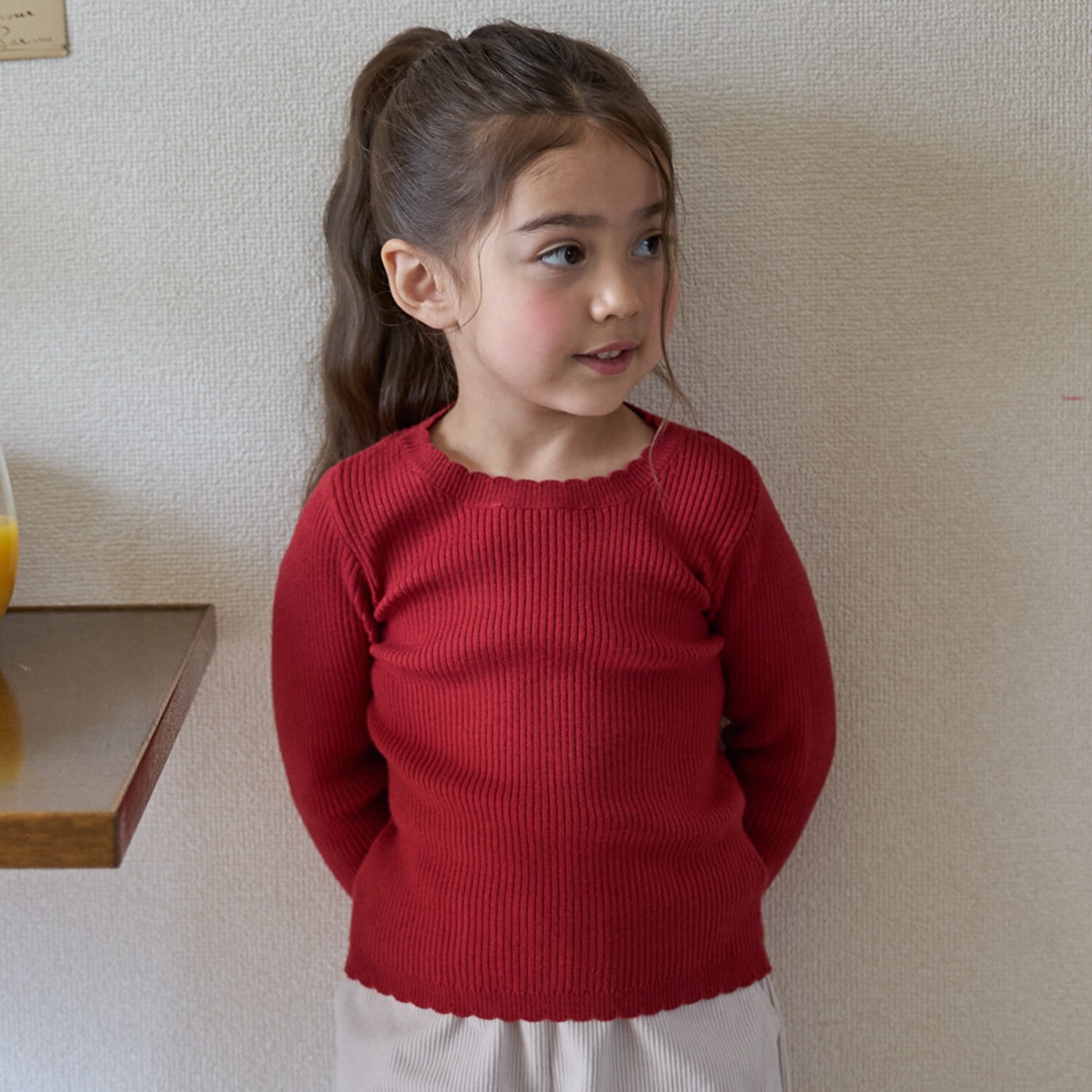 【リンク/フワもちっと】リブニット(キッズサイズ)