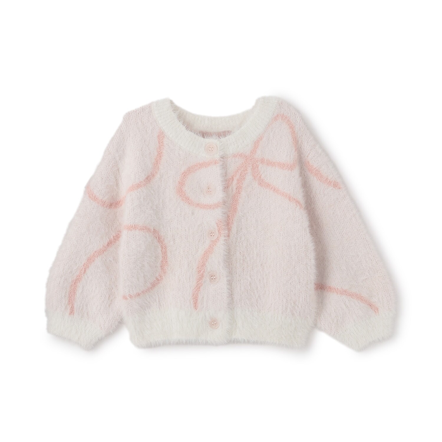 【リンク】シャギーニット柄カーディガン